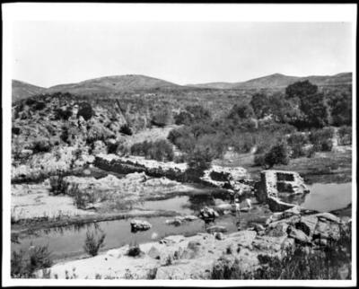 Birdseye view of the Sand Diego Mission dam 1936 California Old Photo