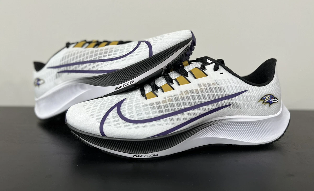 Size 11.5 Baltimore Ravens Nike Air Zoom Pegasus 37 Running Shoes