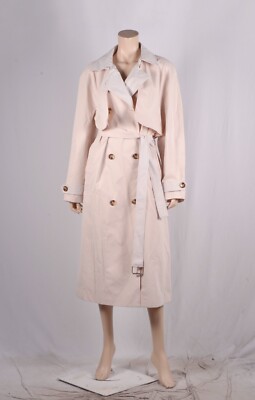 NWT $325 DKNY Classic Colorblock Crinkle Trench Coat XL | eBay