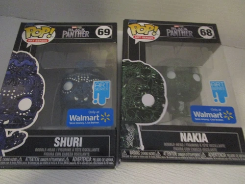 Funko Pop! Art Series SHURI & NAKIA Black Panther Walmart Exclusive #69 Marvel