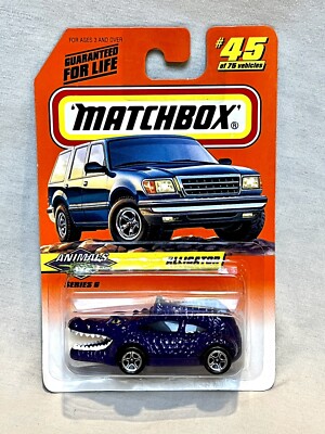 1997 Matchbox Animals Series 6 Alligator #45 Purple “Tailgator “ New