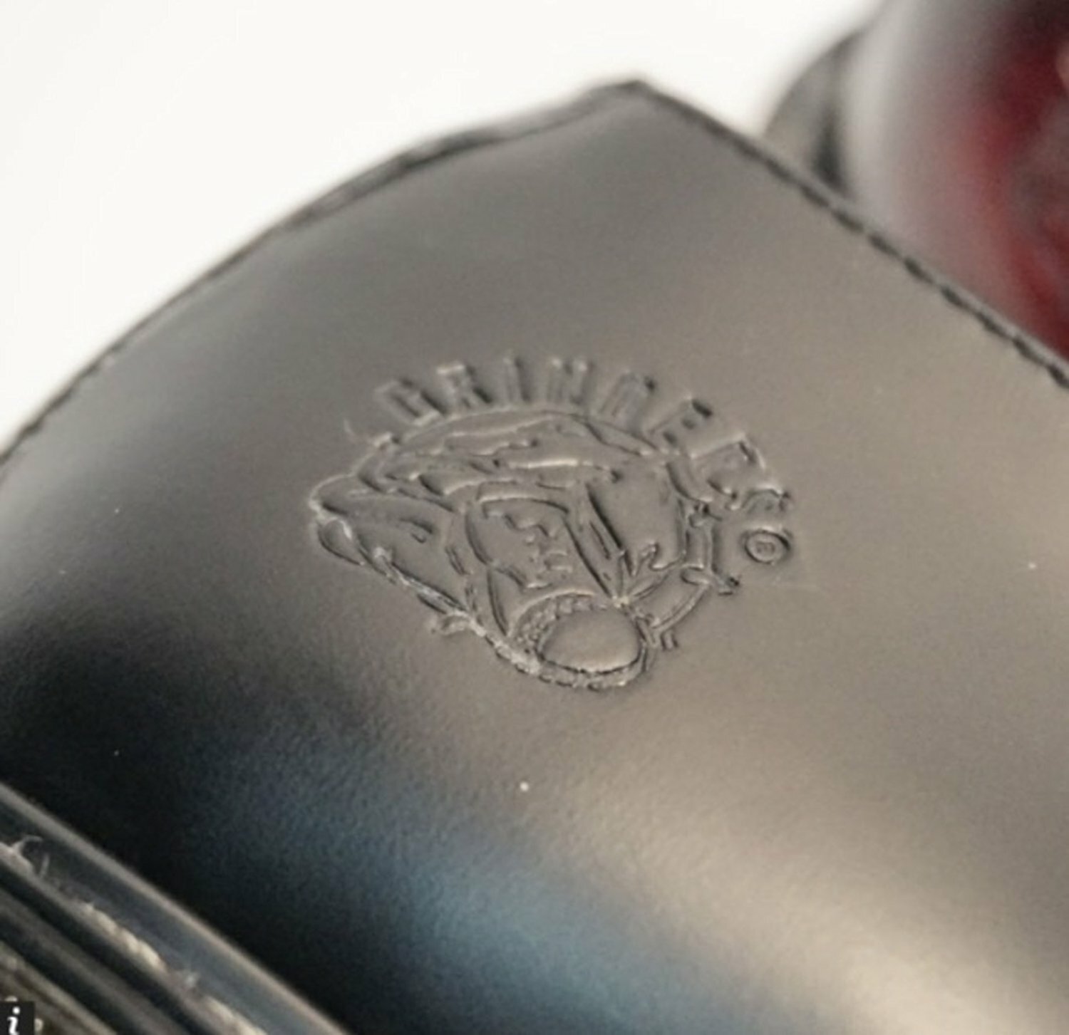 Men's Leather Grinders Percival Black Lace Up 3 Eyelet Air Cushion