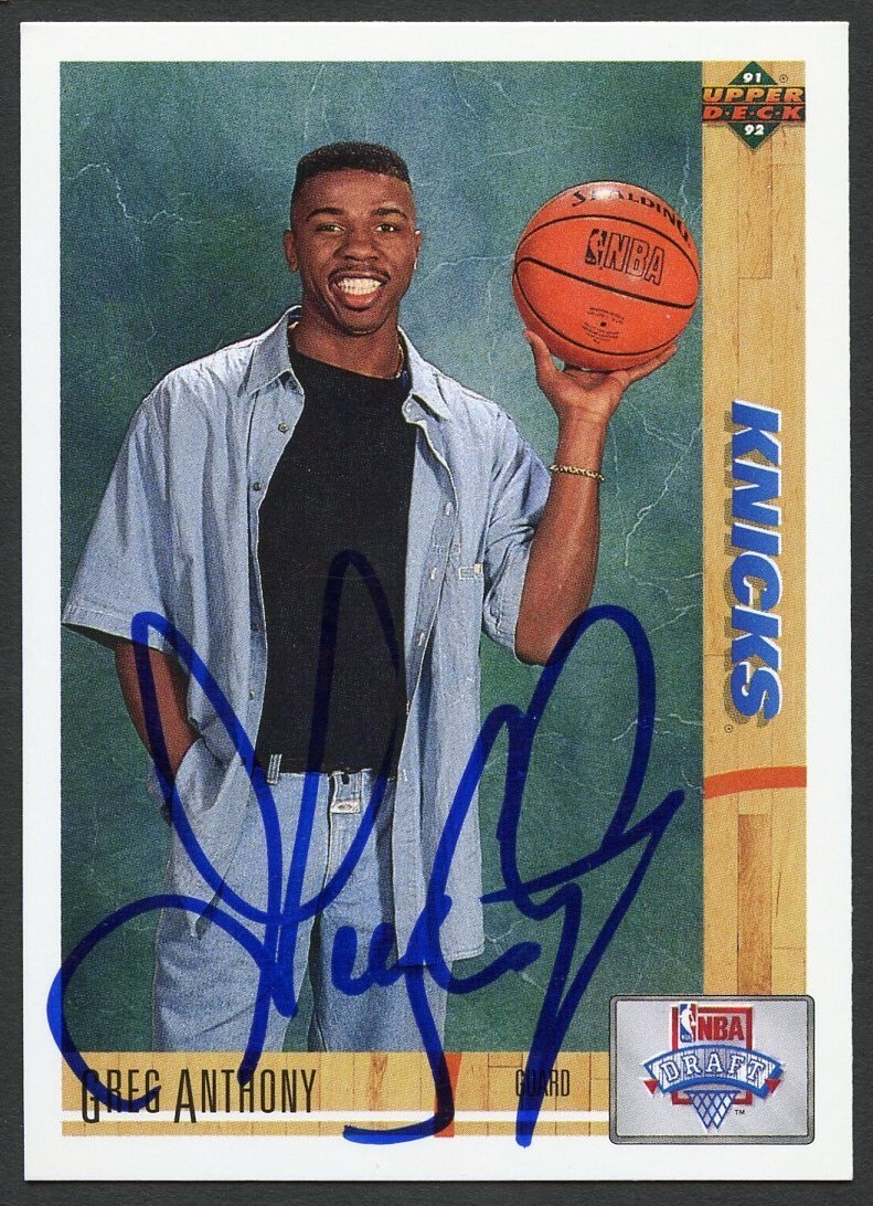 Greg Anthony #7 signed autograph auto 1991-92 Upper Deck Basketball Card