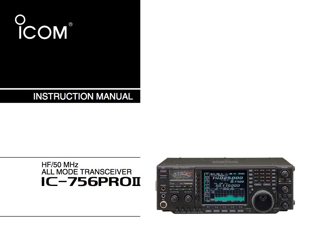 ICOM IC-756Pro2 USER & SERVICE MANUAL on CD-ROM (PARTS, DIAGRAMS