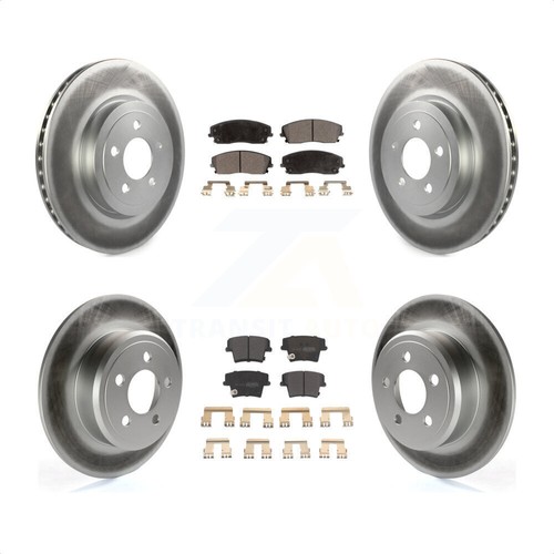 Coated Disc Brake Rotors And Semi Metallic Pads Front Rear Kit For coated-disc-brake-rotors-and-semi-metallic-pads-front-rear-kit-for