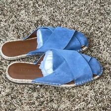 Aerosoles Womens Blue Braided Slide Slippers Shoes Size 6.5 Medium New