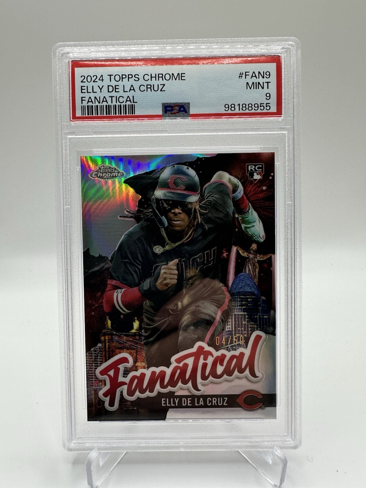 2024 Topps Chrome Fanatical #FAN-9 Elly De La Cruz 04/50 RC Rookie Refractor