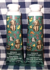 ALL NEW 2-Pack SWEET CARROT CAKE Hand Cream 1 oz Bath & Body Works