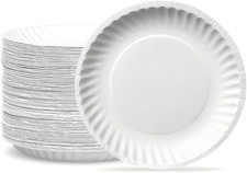 White 6" Paper Plates - 80 Count