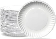 White 6" Paper Plates - 80 Count