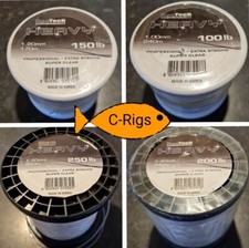 C-rigs coils, not spools, Sea Fishing Heavy Line 250lb 200 150 125 100lb Mono