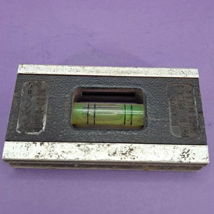 Vintage Mayes Super Cede Torpedo Level 3" Tool Measuring Device Magnetic Edge - Image 4 of 4