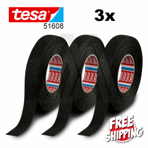 TESA TAPE ( Genuine ) (3x) Tesa Cloth Tape, Wire Loom, Wiring Harness, 51608