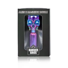 Skull Metal Magnetic  14mm Male Bowl for Water Pipe Glass Bong