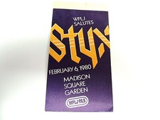 "Styx" WPLJ Radio Concert Sticker February 6th, 1980 MSG/Mint