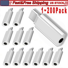 USB-C Type C Adapter Port to 3.5MM Aux Audio Jack Earphone Headphone Car Lot