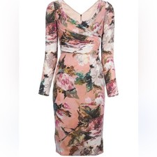NWOT Dolce & Gabbana Pink Floral Long Sleeve Dress SIZE40