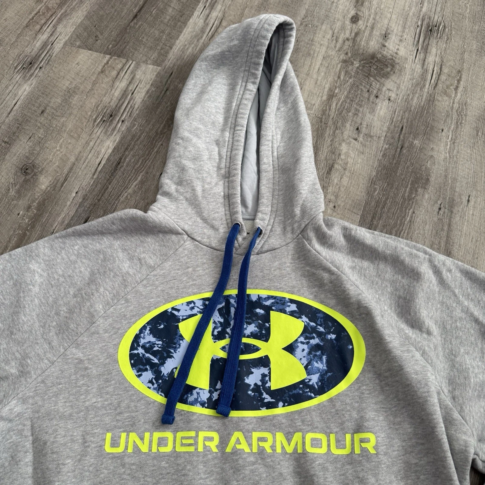 Under Armour Fleece Loose Fit Training Hoodie Mens Sz Medium Pullover Gray