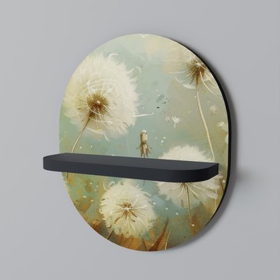 DREAMY MEADOW Ovales Regal Schwarz