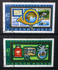 HUNGARY 1972 Postal & Philatelic Museums Budapest. Set of 2 USED CTO SG2727/2728