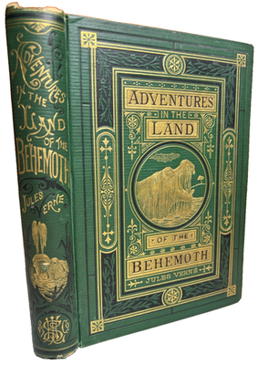 Antique Ornate Fancy Gilded Victorian Book 1874 Jules Verne Land