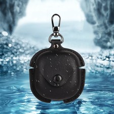 PU Leather Case for Samsung Galaxy Buds 4 / 4 Pro Protective Cover with Keychain