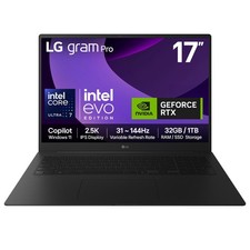 LG Gram Pro 17Z90TR-E 17" Hybrid AI Laptop - Intel® Core™ Ultra 7 255H, NVIDIA G