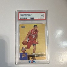 Upper Deck 2009-10 Star Rookies Stephen Curry #234 Rookie PSA 9 Basketball Card. rookie card picture