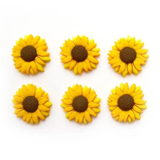 Dress It Up Buttons - Sunflowers