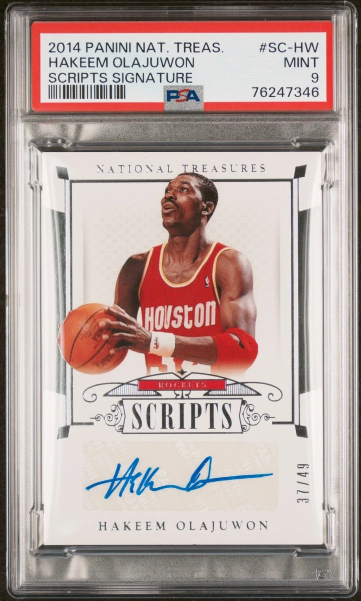 Panini Hakeem Olajuwon Basketball Autographed Sports Trading Cards