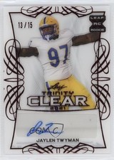 2021 Leaf Trinity Clear Auto Red Foil 13/15 Jaylen Twyman #CA-JT1 Auto 0q1p