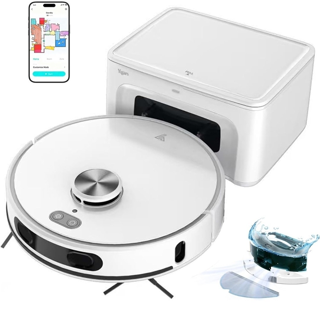 Robot Vacuum and Mop Self-Emptying 