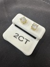 925 Sterling Silver 2.00ctw Round White Moissanite Stud Earrings Beautiful!! — photo 3