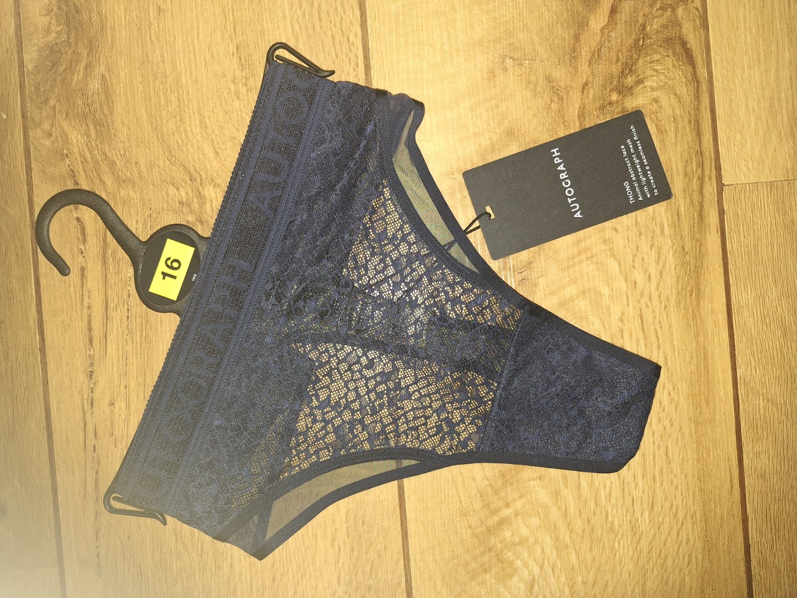 New M&S Autograph Size 16  Navy Thong