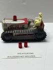 2 new red exhaust stacks for   Marx Climbing Tractor Tin Litho  toy No 5 Dozer