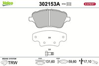 Valeo Bremsbelagsatz Scheibenbremse Expert 302153A FüR Ford Fiesta 6 CB1 CCN MAX