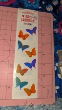Vintage Mrs Grossman Stickers Opal Butterfly Butterflies New In Pack 2 Sheets