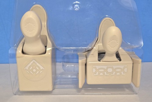 4 Paper Cutters By Martha Stewart Border Punchs Large Circle & Deco Shell - Picture 2 of 4