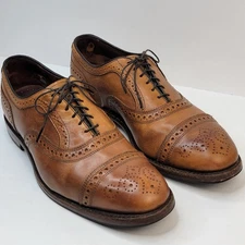 Brooks Brothers 9.5 D Allen Edmonds Walnut Leather Lace Up Dress Shoes Career