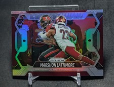 Marshon Lattimore Lockdown Silver 2025 Panini Prizm #14 Washington Commanders