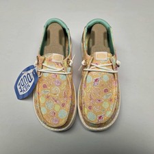 Hey Dude Women's Wendy Seashells Peach/Multi NIB 2026