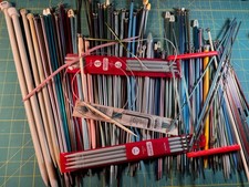 4lb Vintage Knitting Needles Crochet Hooks Aluminum Large Lot
