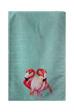 Betsy Drake Two Flamingos - Aqua Kitchen Towel