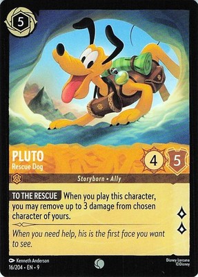 Pluto - Rescue Dog 16/204 Fabled Common -NM/MINT