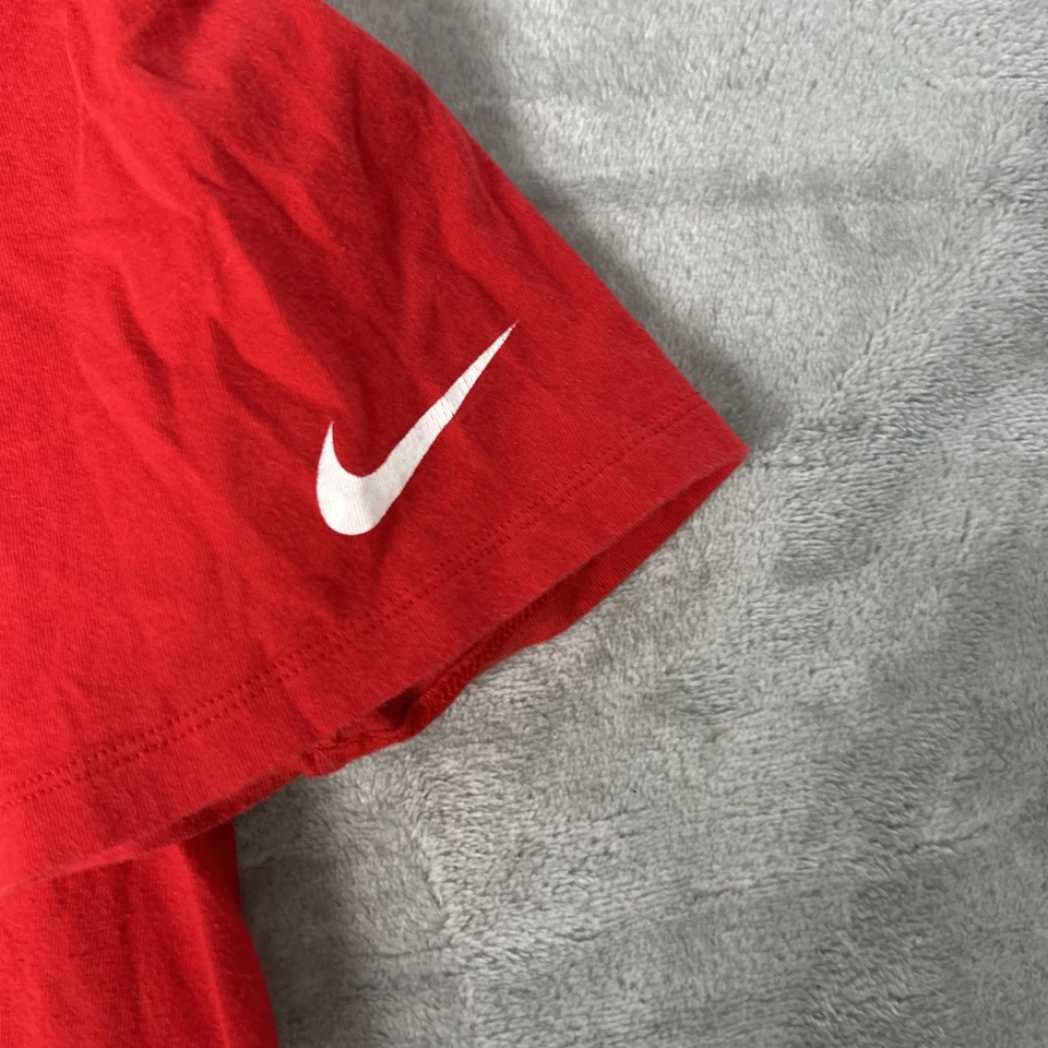 Мужская футболка Nike спортивного покроя средний красный 100% хлопок - Изображение 3 из 4