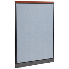 48-1/4"W x 65-1/2"H Deluxe Non-Electric Office Partition Panel with Raceway Blue