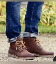 Ecco Men's Brown Holbrok Mid Cut Boot (Slip Resist, Light Weight, EU44/11)