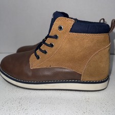 Nautica Aport Size 4 Chukka Brown Leather Suede Boots Shoes Youth