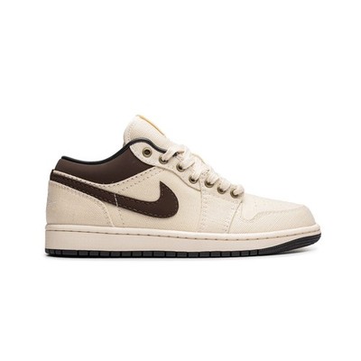 Air Jordan 1 Low Premium Men's IB8058-110 Pale Ivory/Off Noir/ Brown SZ 7-13