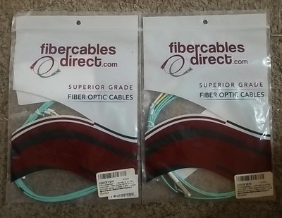 Lot Of 2 Fibercables Direct XOO23FYXYF 1.5M×2 OMF LC LC Fiber Patch Cable NIP